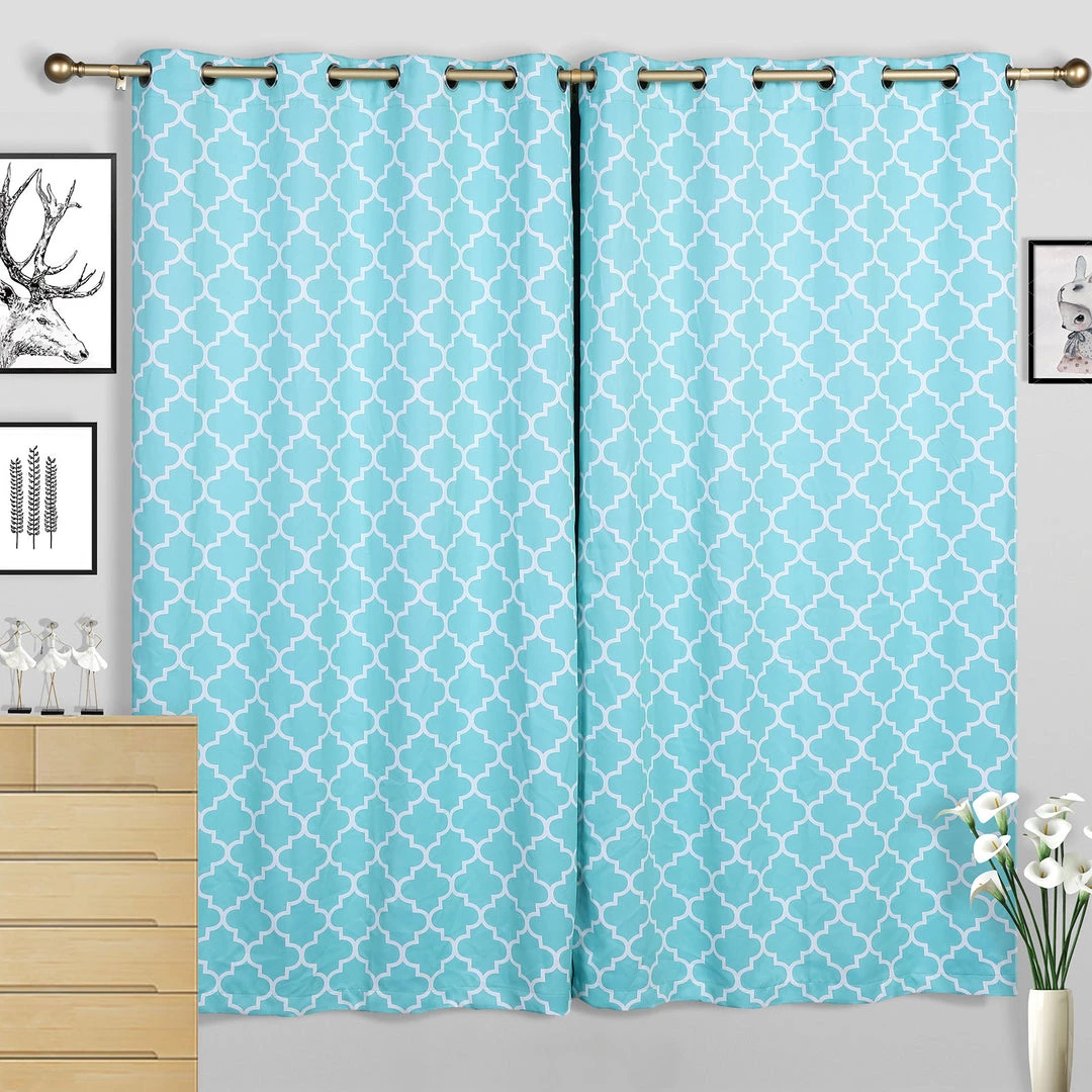 HIER_3160 42"-126" Adjustable Curtain Rod Set, Gold, Round Finials 11 HIER_3160 42"-126" Adjustable Curtain Rod Set, Gold, Round Finials