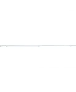 HIER_3160 Home Décor 42"-126" Adjustable Curtain Rod Set, White, Round Finials 33 HIER_3160 Home Décor 42