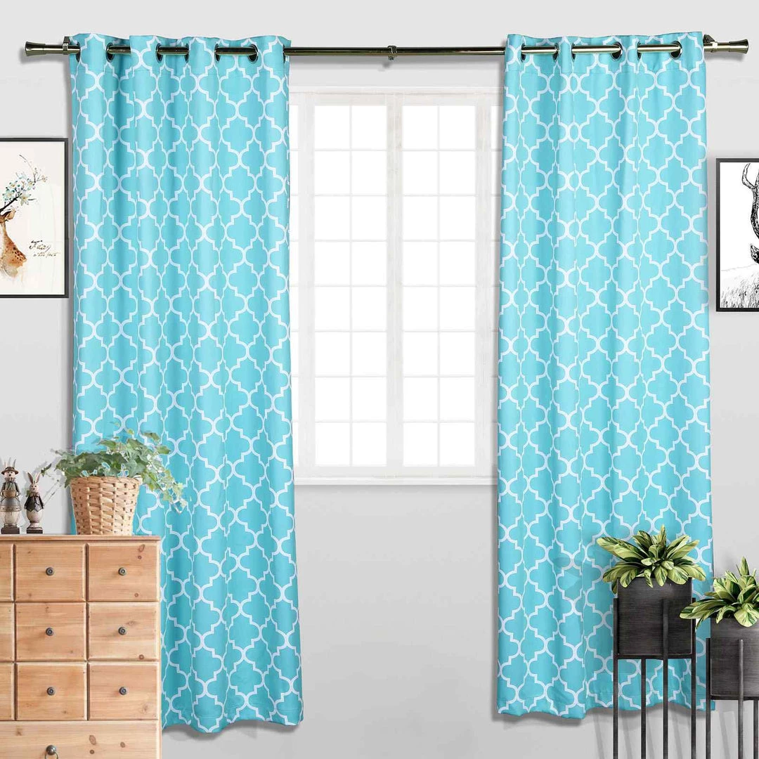 HIER_3160 42"-126" Metal Adjustable Curtain Rods, Gold, Trumpet Finials 8 HIER_3160 42"-126" Metal Adjustable Curtain Rods, Gold, Trumpet Finials