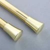 HIER_3160 42"-126" Metal Adjustable Curtain Rods, Gold, Trumpet Finials