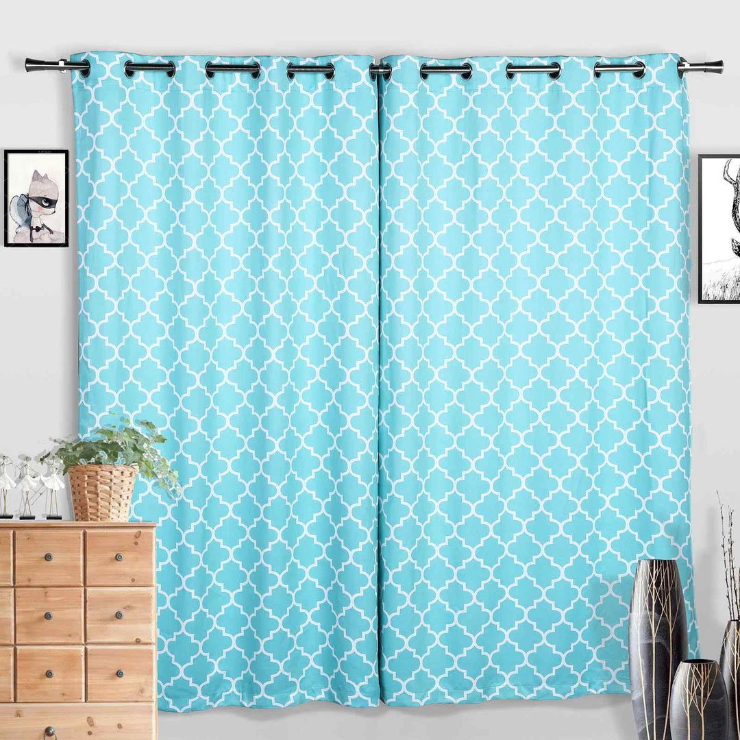 HIER_3160 42"-126" Adjustable Metal Curtain Rod Set, Silver, Trumpet Finials 8 HIER_3160 42"-126" Adjustable Metal Curtain Rod Set, Silver, Trumpet Finials