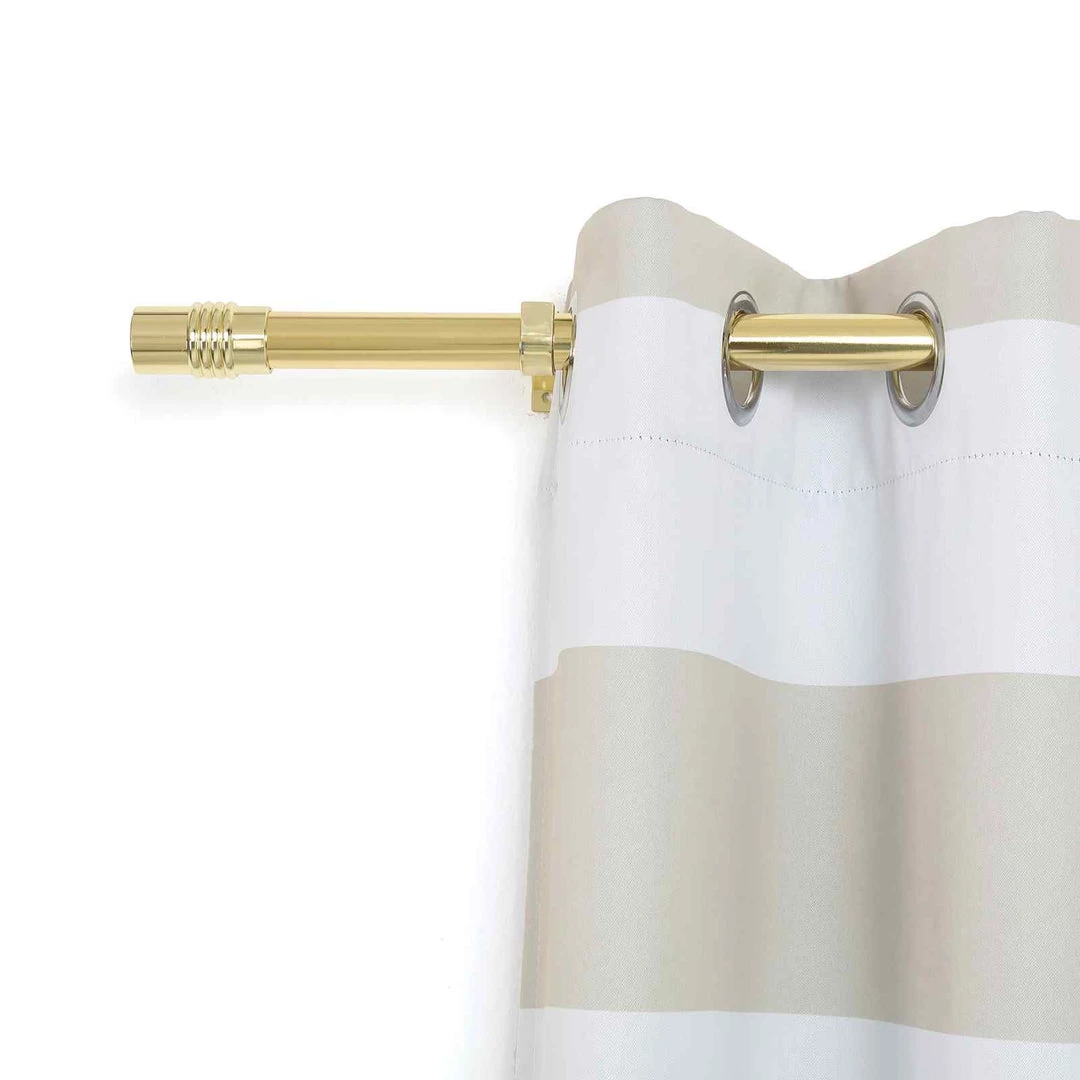 HIER_3160 42"-126" Adjustable Metal Curtain Rods, Gold, Designer Cylinder Finials Home Décor 11 HIER_3160 42"-126" Adjustable Metal Curtain Rods, Gold, Designer Cylinder Finials Home Décor