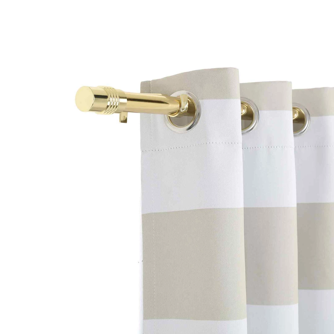 HIER_3160 42"-126" Adjustable Metal Curtain Rods, Gold, Designer Cylinder Finials Home Décor 12 HIER_3160 42"-126" Adjustable Metal Curtain Rods, Gold, Designer Cylinder Finials Home Décor