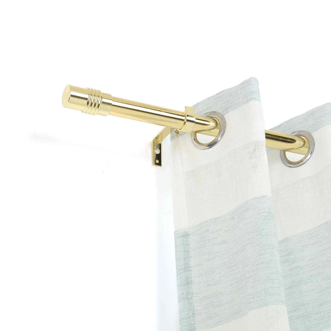 HIER_3160 42"-126" Adjustable Metal Curtain Rods, Gold, Designer Cylinder Finials Home Décor 13 HIER_3160 42"-126" Adjustable Metal Curtain Rods, Gold, Designer Cylinder Finials Home Décor