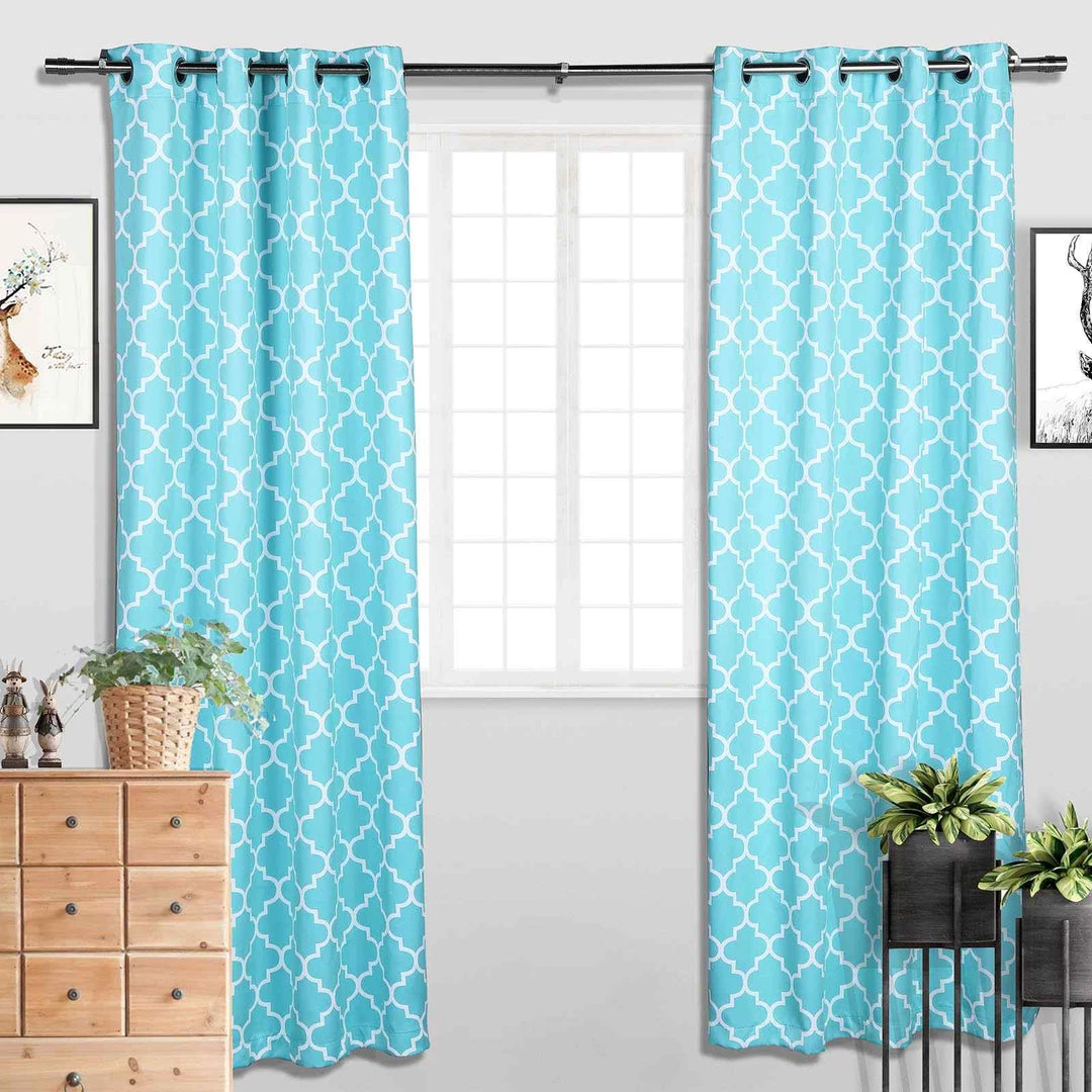 HIER_3160 42"-126" Adjustable Metal Curtain Rod Set, Silver, Designer Cylinder Finials Home Décor 8 HIER_3160 42"-126" Adjustable Metal Curtain Rod Set, Silver, Designer Cylinder Finials Home Décor