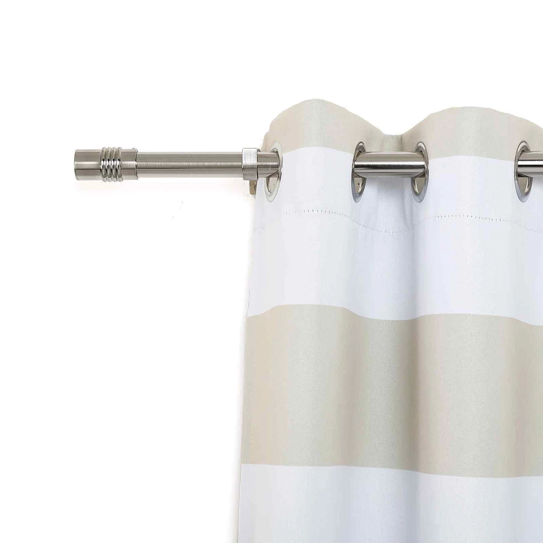 HIER_3160 42"-126" Adjustable Metal Curtain Rod Set, Silver, Designer Cylinder Finials Home Décor 13 HIER_3160 42"-126" Adjustable Metal Curtain Rod Set, Silver, Designer Cylinder Finials Home Décor