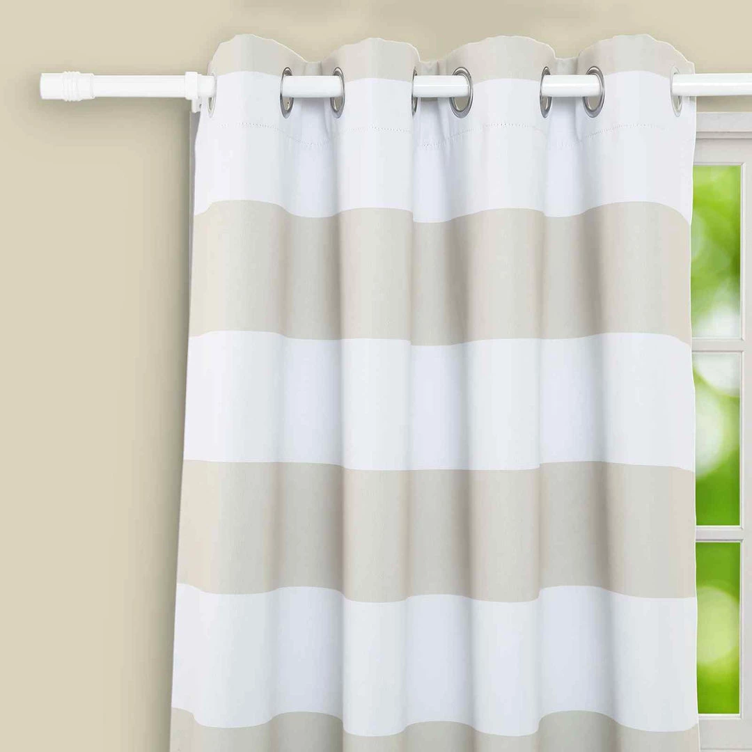 HIER_3160 42"-126" Adjustable Metal Curtain Rods, White, Designer Cylinder Finials 9 HIER_3160 42"-126" Adjustable Metal Curtain Rods, White, Designer Cylinder Finials