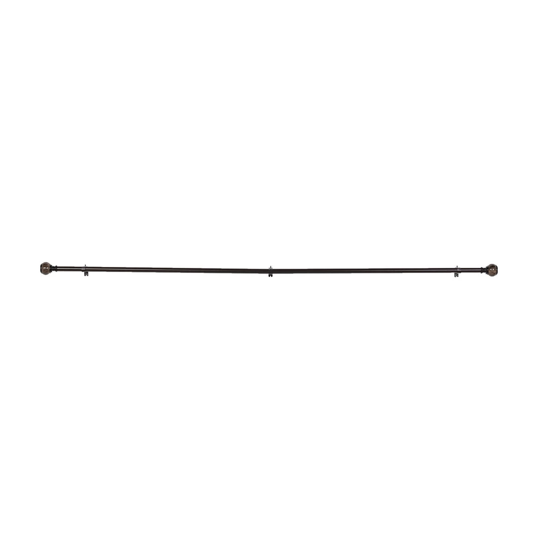 HIER_3160 42"-126" Adjustable Curtain Rod Set, Chocolate Brown, Marble Finials Home Décor 17 HIER_3160 42"-126" Adjustable Curtain Rod Set, Chocolate Brown, Marble Finials Home Décor