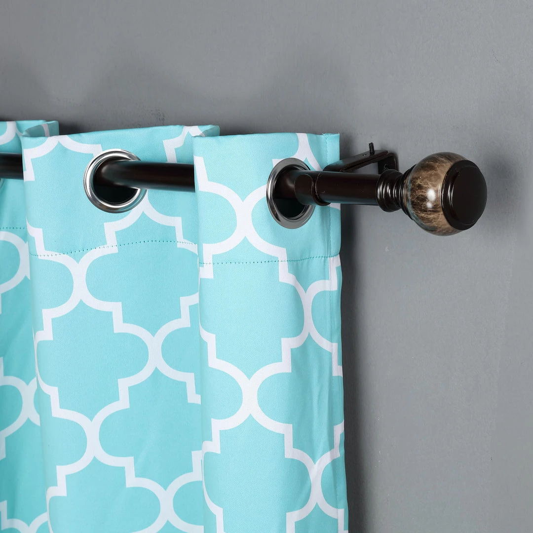 HIER_3160 42"-126" Adjustable Curtain Rod Set, Chocolate Brown, Marble Finials Home Décor 13 HIER_3160 42"-126" Adjustable Curtain Rod Set, Chocolate Brown, Marble Finials Home Décor