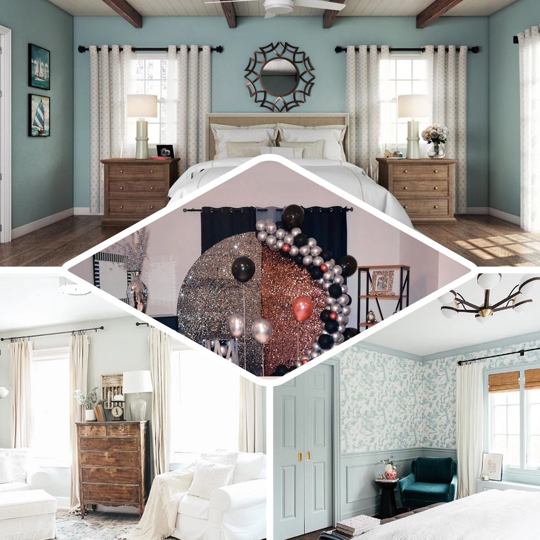 HIER_3160 42"-126" Adjustable Curtain Rod Set, Chocolate Brown, Marble Finials Home Décor 5 HIER_3160 42"-126" Adjustable Curtain Rod Set, Chocolate Brown, Marble Finials Home Décor