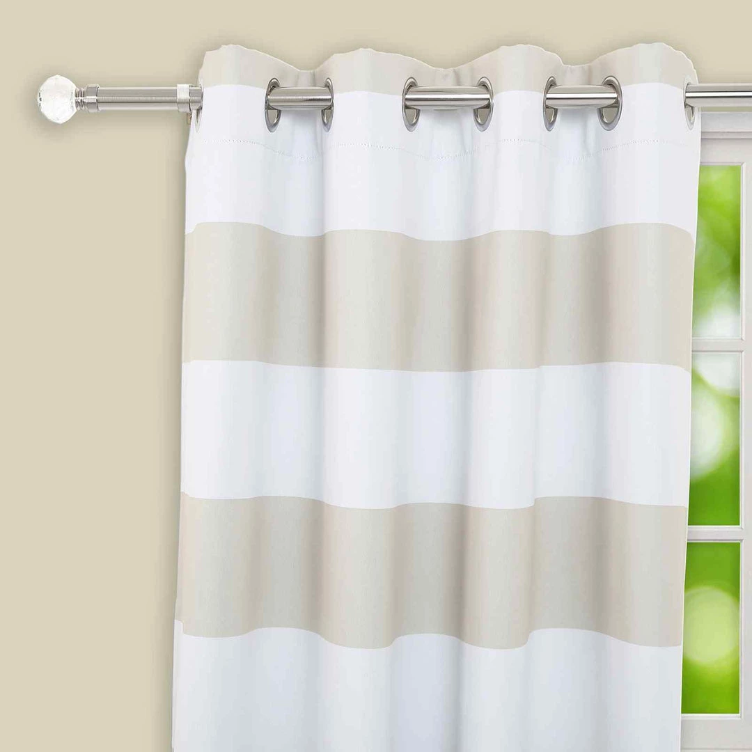 HIER_3160 42"-126" Adjustable Metal Curtain Rod Set, Silver, Prism Cut Crystal Finials 7 HIER_3160 42"-126" Adjustable Metal Curtain Rod Set, Silver, Prism Cut Crystal Finials