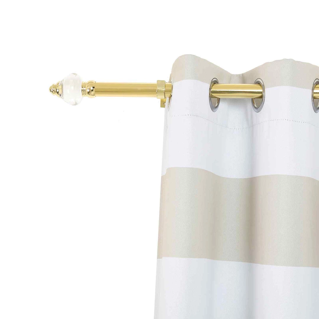 HIER_3160 42"-126" Adjustable Metal Curtain Rod Set, Gold, Acrylic Designer Finials 10 HIER_3160 42"-126" Adjustable Metal Curtain Rod Set, Gold, Acrylic Designer Finials