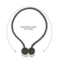 HIER_3130 Home Décor 2 Pack | Black Magnetic Curtain Tie Backs For Window Drapes And Backdrop Panels 15 HIER_3130 Home Décor 2 Pack | Black Magnetic Curtain Tie Backs For Window Drapes And Backdrop Panels