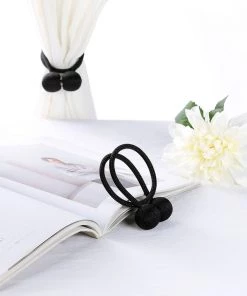 HIER_3130 Home Décor 2 Pack | Black Magnetic Curtain Tie Backs For Window Drapes And Backdrop Panels 19 HIER_3130 Home Décor 2 Pack | Black Magnetic Curtain Tie Backs For Window Drapes And Backdrop Panels