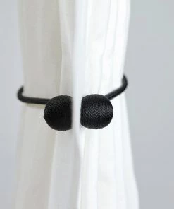 HIER_3130 Home Décor 2 Pack | Black Magnetic Curtain Tie Backs For Window Drapes And Backdrop Panels 21 HIER_3130 Home Décor 2 Pack | Black Magnetic Curtain Tie Backs For Window Drapes And Backdrop Panels