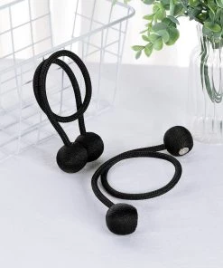 HIER_3130 Home Décor 2 Pack | Black Magnetic Curtain Tie Backs For Window Drapes And Backdrop Panels 18 HIER_3130 Home Décor 2 Pack | Black Magnetic Curtain Tie Backs For Window Drapes And Backdrop Panels