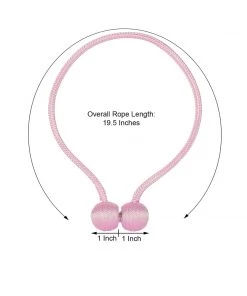 HIER_3130 2 Pack | Pink Magnetic Curtain Tie Backs For Window Drapes And Backdrop Panels 15 HIER_3130 2 Pack | Pink Magnetic Curtain Tie Backs For Window Drapes And Backdrop Panels
