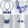 HIER_3130 2 Pack | Royal Blue Magnetic Curtain Tie Backs For Window Drapes & Backdrop Panels Wall & Hanging Décor