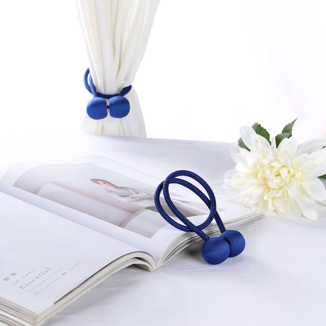 HIER_3130 2 Pack | Royal Blue Magnetic Curtain Tie Backs For Window Drapes & Backdrop Panels Wall & Hanging Décor 9 HIER_3130 2 Pack | Royal Blue Magnetic Curtain Tie Backs For Window Drapes & Backdrop Panels Wall & Hanging Décor