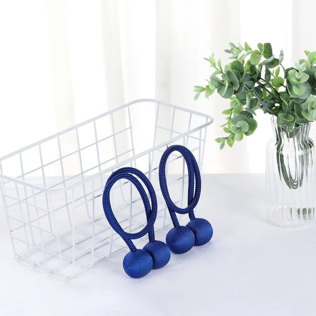 HIER_3130 2 Pack | Royal Blue Magnetic Curtain Tie Backs For Window Drapes & Backdrop Panels Wall & Hanging Décor 8 HIER_3130 2 Pack | Royal Blue Magnetic Curtain Tie Backs For Window Drapes & Backdrop Panels Wall & Hanging Décor