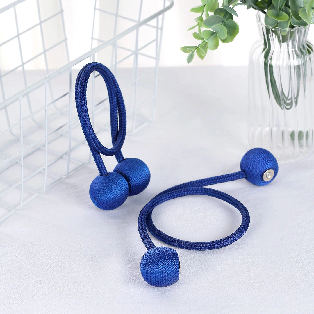 HIER_3130 2 Pack | Royal Blue Magnetic Curtain Tie Backs For Window Drapes & Backdrop Panels Wall & Hanging Décor 6 HIER_3130 2 Pack | Royal Blue Magnetic Curtain Tie Backs For Window Drapes & Backdrop Panels Wall & Hanging Décor