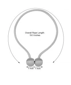 HIER_3130 2 Pack | Silver Magnetic Curtain Tie Backs For Window Drapes And Backdrop Panels Home Décor 15 HIER_3130 2 Pack | Silver Magnetic Curtain Tie Backs For Window Drapes And Backdrop Panels Home Décor