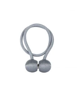 HIER_3130 2 Pack | Silver Magnetic Curtain Tie Backs For Window Drapes And Backdrop Panels Home Décor 24 HIER_3130 2 Pack | Silver Magnetic Curtain Tie Backs For Window Drapes And Backdrop Panels Home Décor
