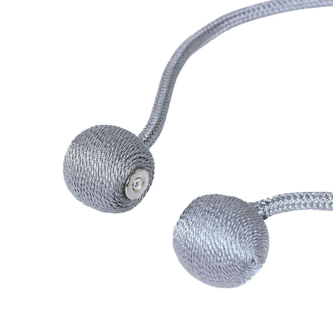 HIER_3130 2 Pack | Silver Magnetic Curtain Tie Backs For Window Drapes And Backdrop Panels Home Décor 8 HIER_3130 2 Pack | Silver Magnetic Curtain Tie Backs For Window Drapes And Backdrop Panels Home Décor