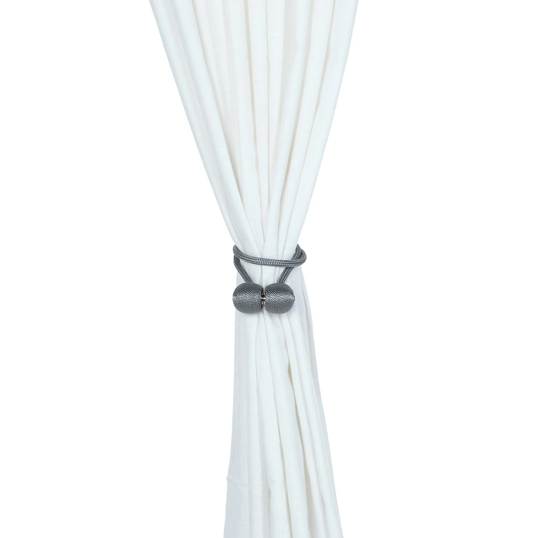 HIER_3130 2 Pack | Silver Magnetic Curtain Tie Backs For Window Drapes And Backdrop Panels Home Décor 10 HIER_3130 2 Pack | Silver Magnetic Curtain Tie Backs For Window Drapes And Backdrop Panels Home Décor