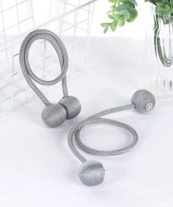 HIER_3130 2 Pack | Silver Magnetic Curtain Tie Backs For Window Drapes And Backdrop Panels Home Décor 18 HIER_3130 2 Pack | Silver Magnetic Curtain Tie Backs For Window Drapes And Backdrop Panels Home Décor