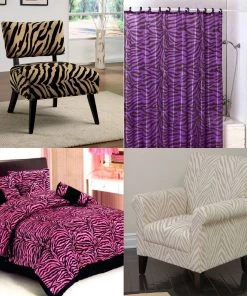 HIER_5210 54" X 10 Yards | Zebra Print Taffeta Fabric Roll | Animal Print Fabric - Red