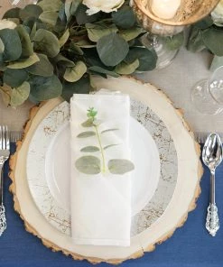 HIER_5460 Disposable Dinnerware 24 Pack - 8" Metallic Silver Baroque Style Heavy Duty Plastic Knives