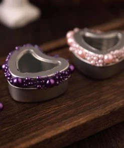 HIER_5150 Purple Self Adhesive Pearl Rhinestone Stickers, DIY Craft Peel & Stick Gem Stickers