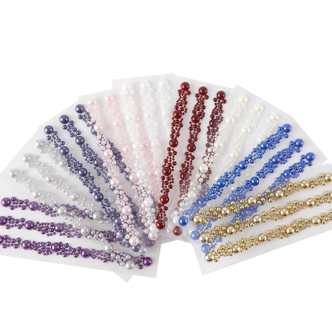 HIER_5150 Blush/Rose Gold Self Adhesive Pearl Rhinestone Stickers, DIY Craft Peel & Stick Gem Stickers 2 HIER_5150 Blush/Rose Gold Self Adhesive Pearl Rhinestone Stickers, DIY Craft Peel & Stick Gem Stickers