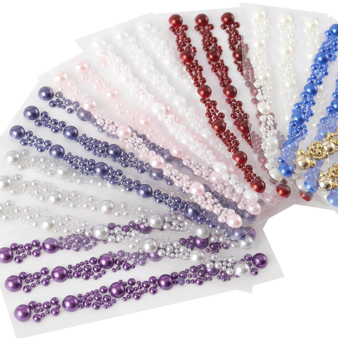 HIER_5150 Blush/Rose Gold Self Adhesive Pearl Rhinestone Stickers, DIY Craft Peel & Stick Gem Stickers 14 HIER_5150 Blush/Rose Gold Self Adhesive Pearl Rhinestone Stickers, DIY Craft Peel & Stick Gem Stickers