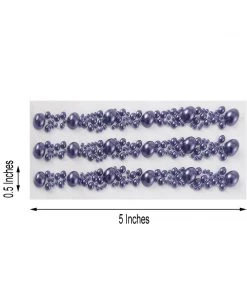 HIER_5150 Navy Blue Self Adhesive Pearl Rhinestone Stickers, DIY Craft Peel & Stick Gem Stickers Tabletop Decor