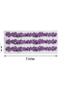 HIER_5150 Purple Self Adhesive Pearl Rhinestone Stickers, DIY Craft Peel & Stick Gem Stickers