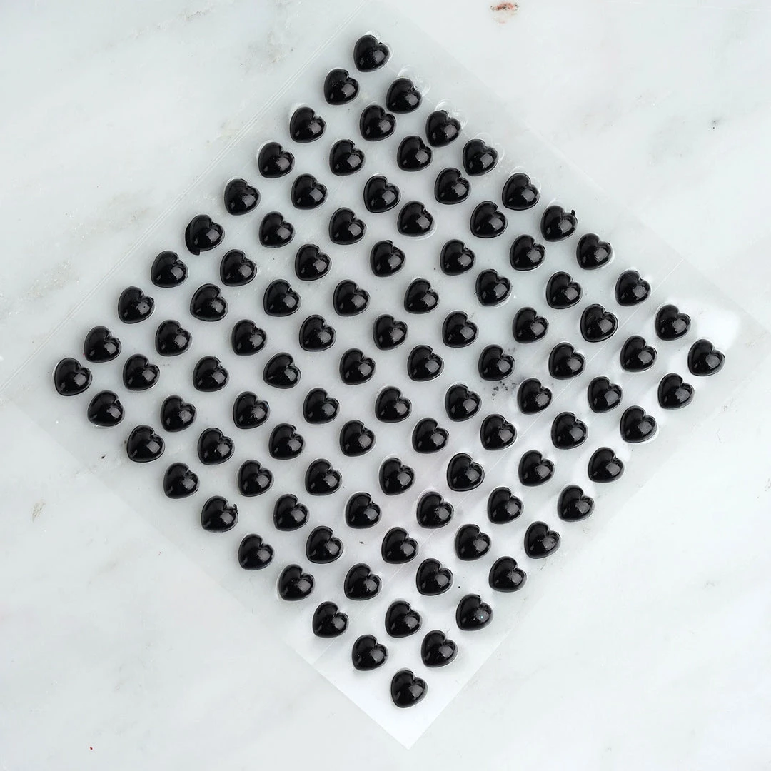 HIER_5150 Chargers & Centerpieces 600 Pcs | Black Self Adhesive Diamond Rhinestone Heart Shaped DIY Stickers 4 HIER_5150 Chargers & Centerpieces 600 Pcs | Black Self Adhesive Diamond Rhinestone Heart Shaped DIY Stickers