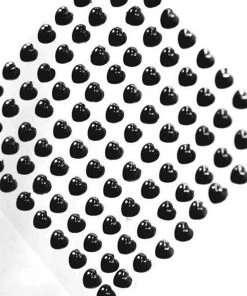 HIER_5150 Chargers & Centerpieces 600 Pcs | Black Self Adhesive Diamond Rhinestone Heart Shaped DIY Stickers