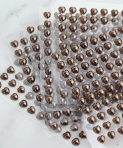 HIER_5150 600 Pcs | Chocolate Heart Diamond Rhinestone DIY Stickers