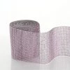 HIER_5160 Tabletop Decor 5"x10 Yards Shiny Pink Diamond Rhinestone Ribbon Wrap Roll, DIY Craft Decor