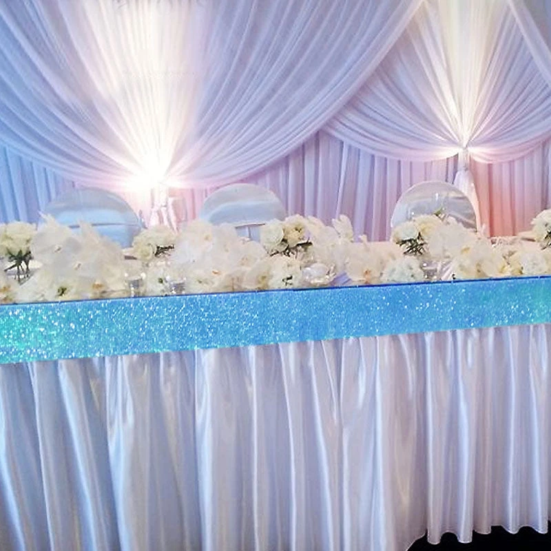 HIER_5160 Tabletop Decor 5"x10 Yards Shiny Turquoise Diamond Rhinestone Ribbon Wrap Roll, DIY Craft Decor 14 HIER_5160 Tabletop Decor 5"x10 Yards Shiny Turquoise Diamond Rhinestone Ribbon Wrap Roll, DIY Craft Decor