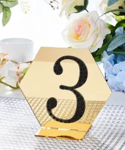 HIER_5150 4" Black Decorative Rhinestone Number Stickers DIY Crafts - 3