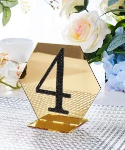 HIER_5150 4" Black Decorative Rhinestone Number Stickers DIY Crafts - 4