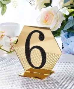 HIER_5150 Chargers & Centerpieces 4" Black Decorative Rhinestone Number Stickers DIY Crafts - 6