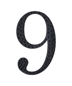 HIER_5150 Chargers & Centerpieces 4" Black Decorative Rhinestone Number Stickers DIY Crafts - 9 19 HIER_5150 Chargers & Centerpieces 4