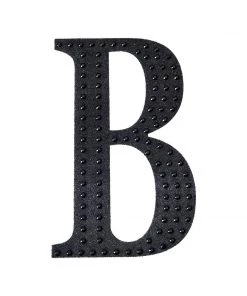 HIER_5150 4" Black Decorative Rhinestone Alphabet Letter Stickers DIY Crafts - B 15 HIER_5150 4