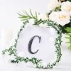 HIER_5150 4" Black Decorative Rhinestone Alphabet Letter Stickers DIY Crafts - C Chargers & Centerpieces