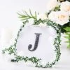HIER_5150 4" Black Decorative Rhinestone Alphabet Letter Stickers DIY Crafts - J Chargers & Centerpieces