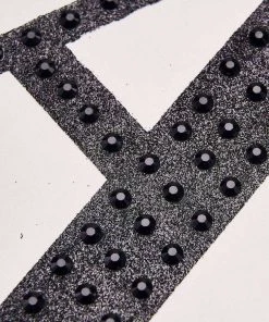 HIER_5150 Chargers & Centerpieces 4" Black Decorative Rhinestone Alphabet Letter Stickers DIY Crafts - K 14 HIER_5150 Chargers & Centerpieces 4